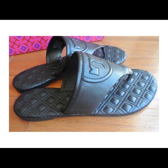 Tory Burch Black Fleming Flat Thong Leather - Picture 5 of 6